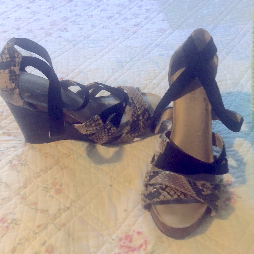Strappy wedge sandals me too